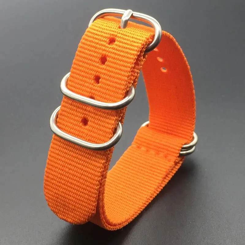 New product Nylon Resistant Straps  18mm 20mm 22mm 24mm Nylon Band Watch NATO Strap Zulu Watchband Buckle Ring 