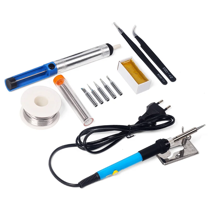 

220V 60W Electrical Soldering Iron Adjustable Temperature Soldering Gun Welding Rework Repair Tool Kit