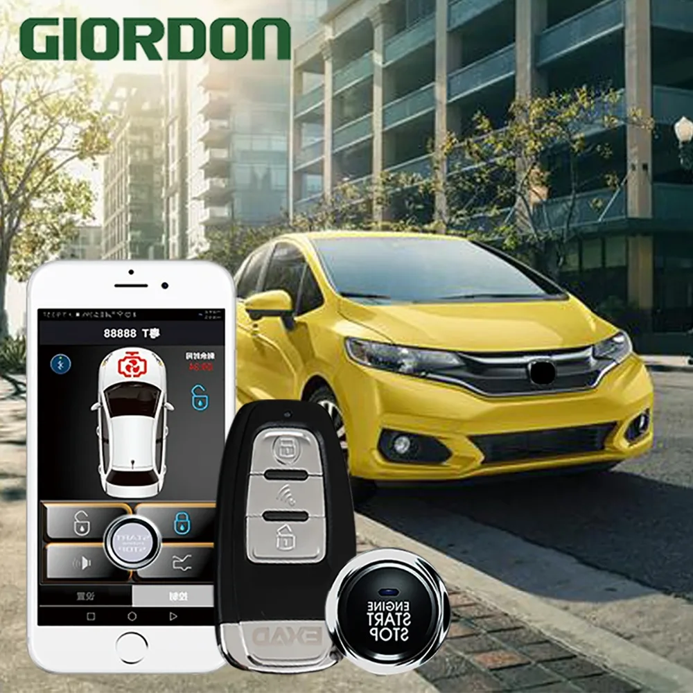 

Fit 18 car accessories Keyless Entry Comfort System PKE Phone APP Remote Start Car Engine Car Alarm Push 913