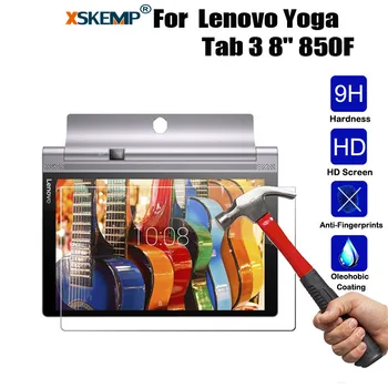

XSKEMP 0.3mm Screen Protective Film Protector For Lenovo Yoga Tab 3 8" 850F Scratch Proof Clear Ultra-thin Tablet Tempered Glass
