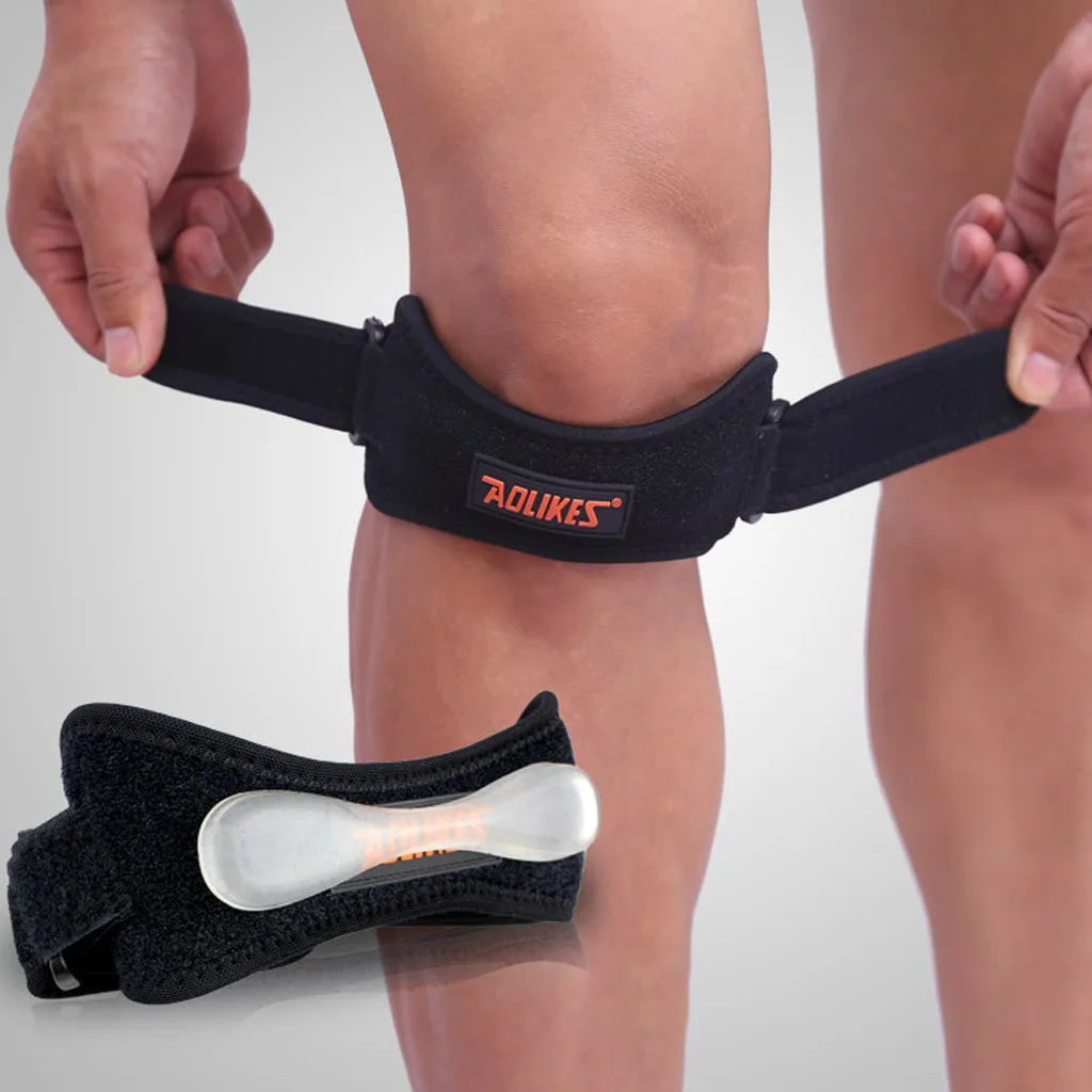 

2019 Elbow Knee Pads Adjustable Sport Knee Wrap Protector Patella Tendon Support Brace Strap Band Sports Protective Gear Belt