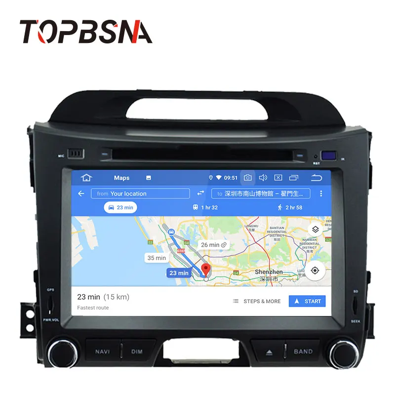 Sale TOPBSNA Android 9.0 Car DVD player For KIA SPORTAGE 2010-2015 2 Din Car Radio GPS Navigation Multimedia Stereo WIFI Headunit RDS 2