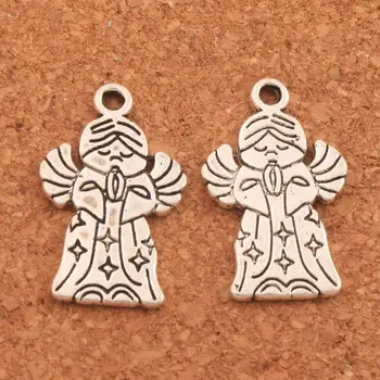 

Prayer Angel With Wings Charm Beads 24.2x15mm 200PCS zinc alloy Pendants Jewelry DIY L221