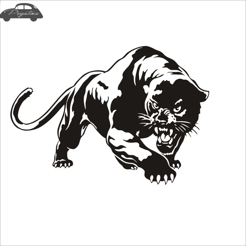 Jaguars Sticker Lion Decal Car Posters Vinyl Wall Decals Pegatina Quadro Parede Decor Mural Wild Animal Sticker 719