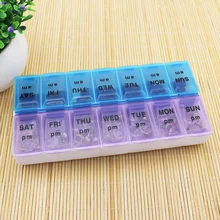 Новинка, четырнадцать решетчатых коробок, домашний портативный пластиковый ящик ABS, мини-ящик для хранения лекарств