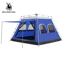 

Outdoor products 5-6 single-layer iron pipe hydraulic automatic tent one door six window ventilation and ventilation