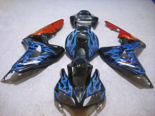 Набор обтекателей мотоцикла для HONDA CBR1000RR 06 07 CBR 1000RR 2006 2007 CBR1000 ABS Blue flames black