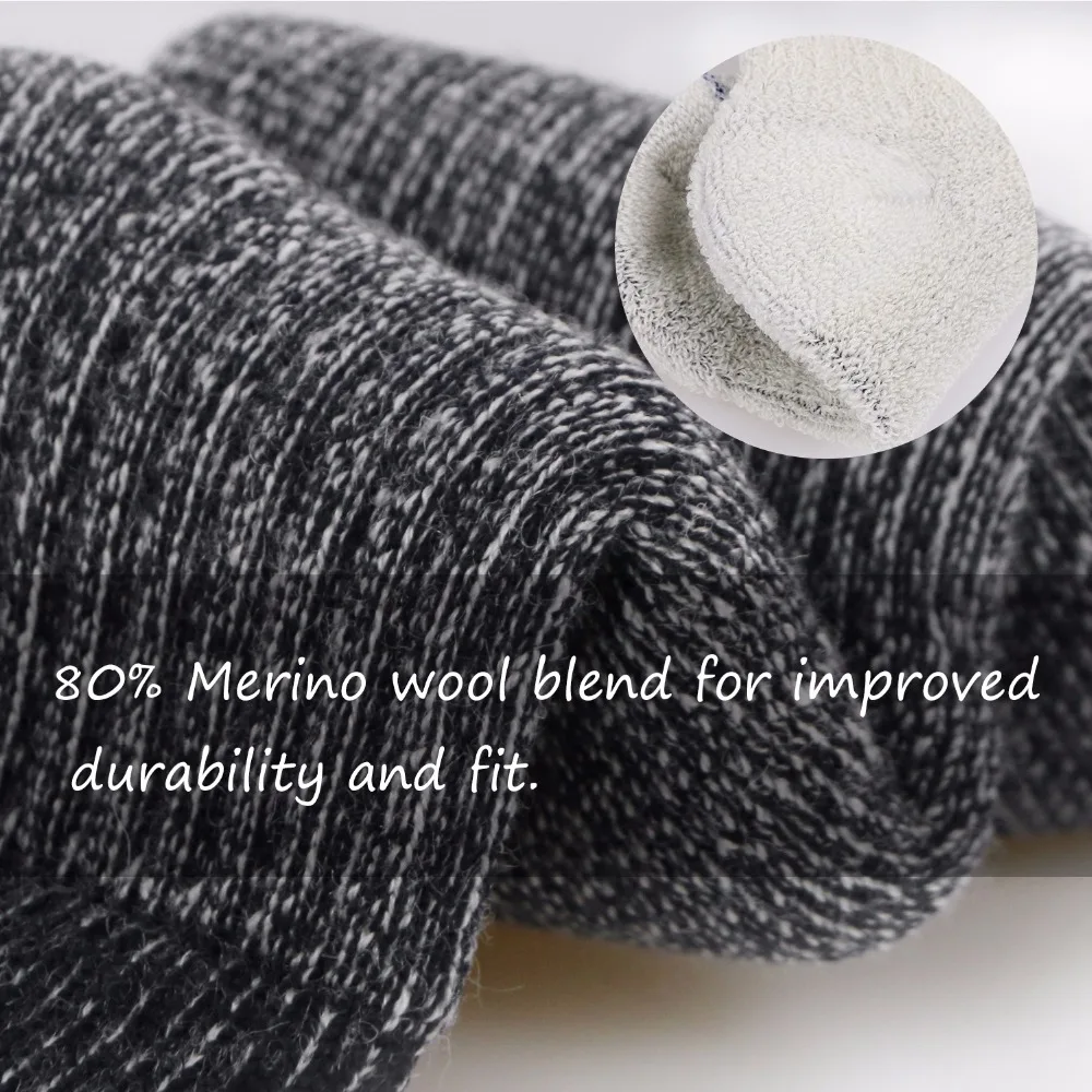Vihir Mixed Color Merino Wool Winter Ankle Outdoor Sports Socks for Skiing Hiking Cycling Camping socks