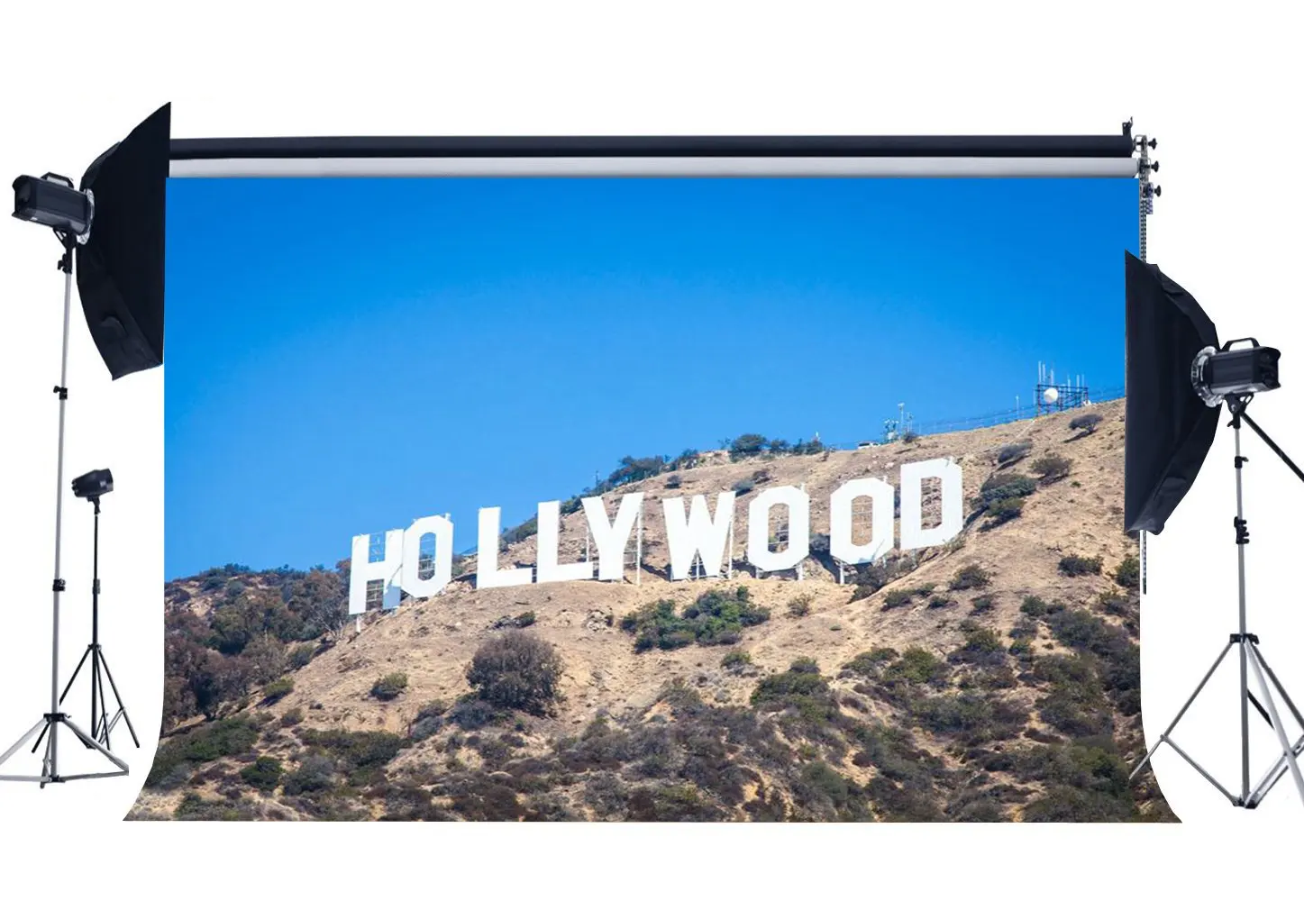 

Hollywood Backdrop Nature Landscape Backdrops Weathered Mountains Jungle Forest Trees Blue Sky Spring Background