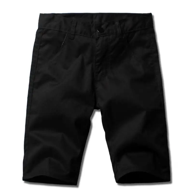 Мужские s мужские шорты кэжуал Лето по колено уличная карго брюки хлопковые шорты для мужчин Бермуды короткие брюки - Цвет: Черный
