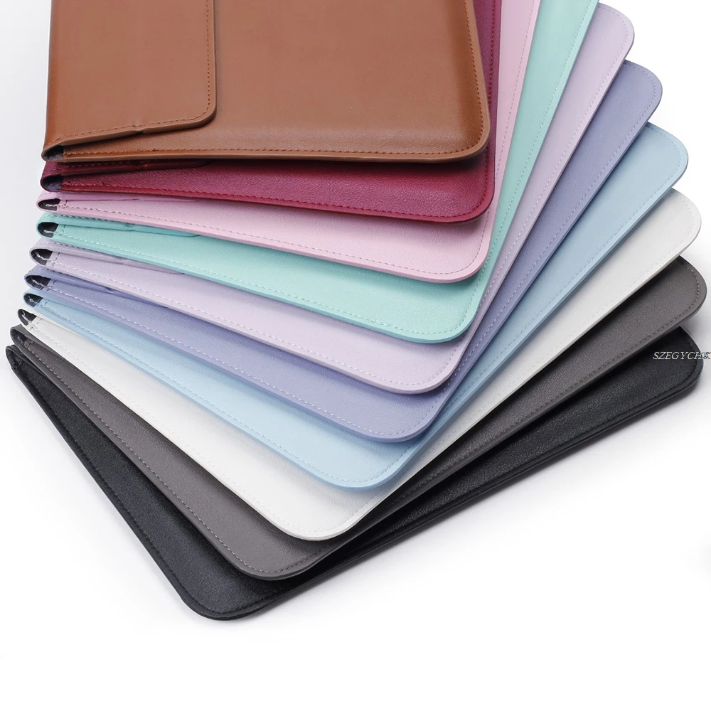 Новый кожаный рукав протектор сумка Стенд Обложка для Macbook Air 13 Pro Retina 11 12 13 15 чехол ноутбука Macbook Pro 13 touch bar