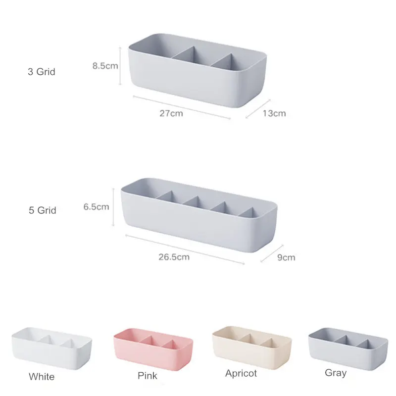 27*3*8.5cm Plastic Underwear Organizer Box 3 Cells Pink Women Bra Socks Cosmetic Drawer Organizers Clothing & Wardrobe Storage