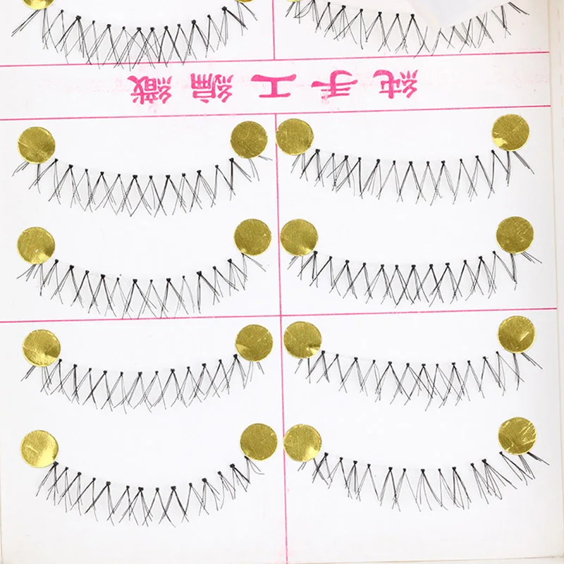 На прозрачной ленте нижние ресницы пакет натуральный объем 10 пар Нижние накладные ресницы Красота Макияж инструмент