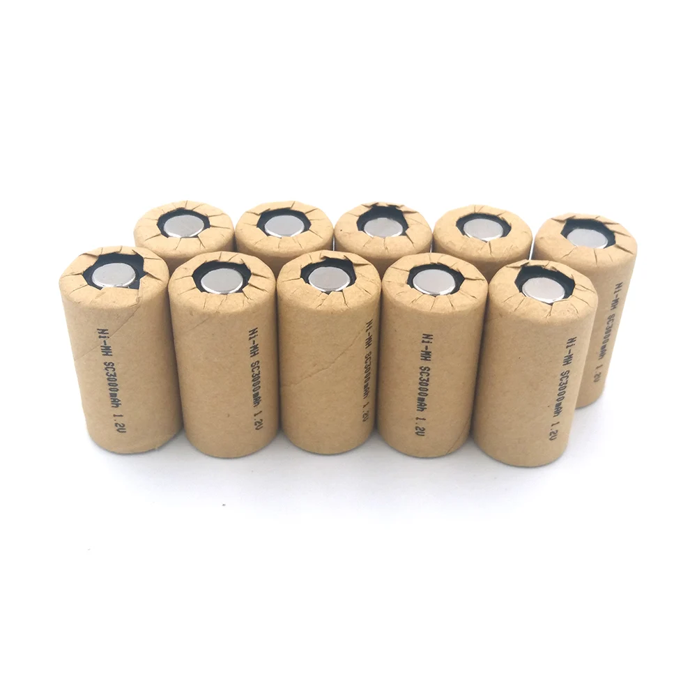 Никель металлогидридный аккумулятор SC3000mAh 10 шт NIMH SC3.0Ah аккумуляторная батарея