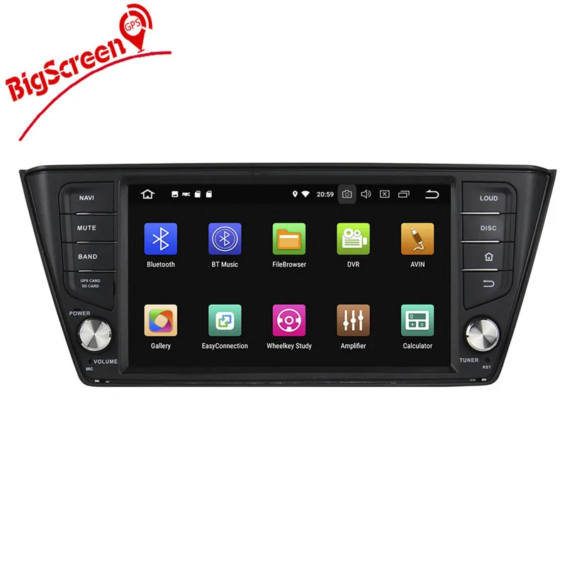 Discount 2 Din Android 9.0 RAM 4GB+64GB 8 Core Car Radio GPS Navi For VW Skoda Fabia nj3 2015 2016 2017 Multimedia tape recorder stereo 9