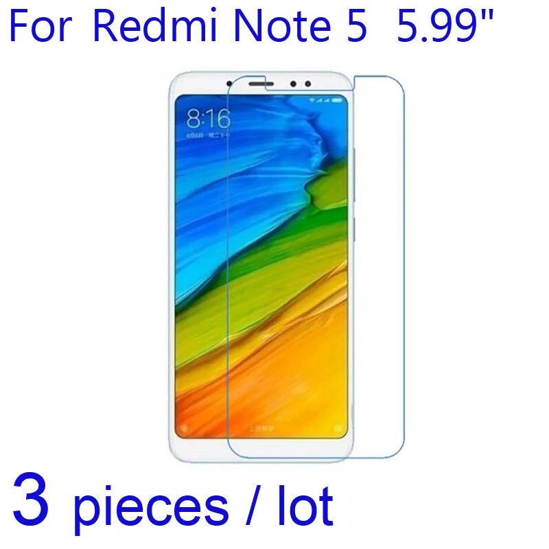 

3pcs Screen Protectors for Note 5 Pro Clear/Matte/Nano Anti-Explosion Soft Protective Film for Xiaomi Redmi Note 5/Note5 Pro LCD