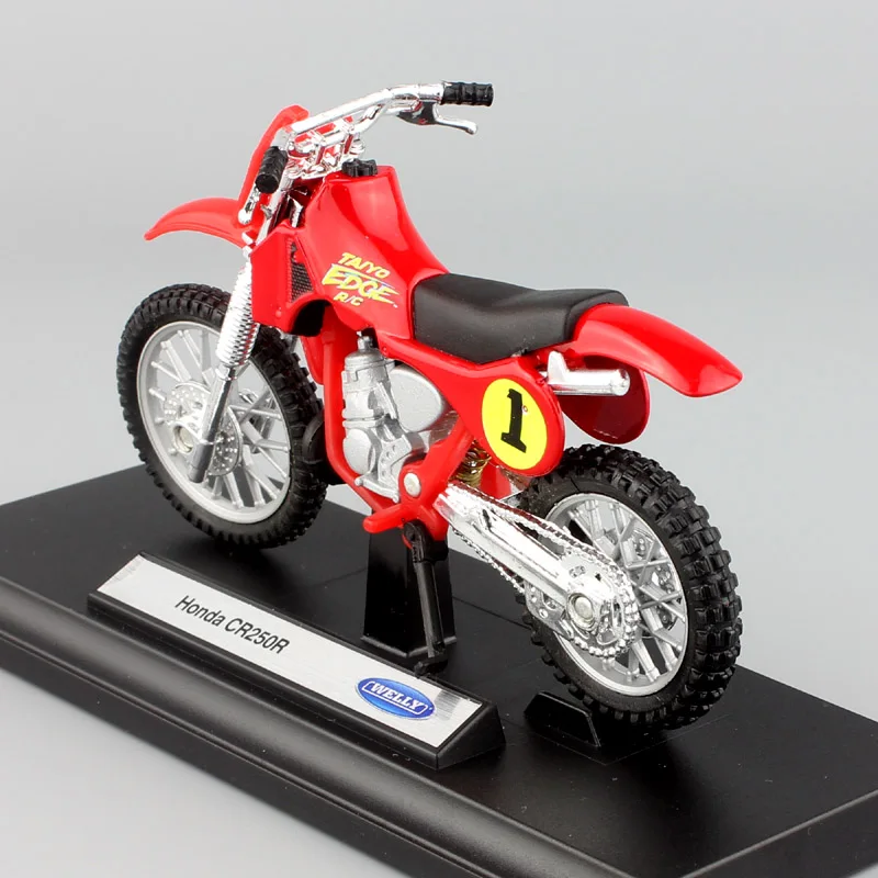 1:18 мини welly honda cr250r CR мотоцикл для мотокросса из металла Diecasts& Toy Vehicles масштабная модель велосипеда эндуро dirt toy car kid