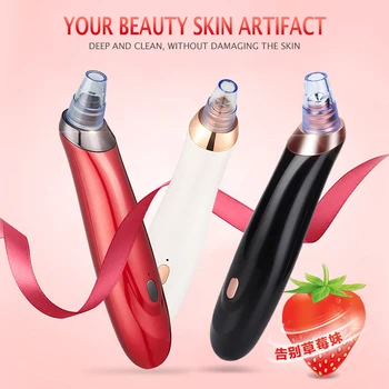 

New Electric Facial Pore Cleanser Acne Black Head Removal Blackhead Vacuum Sucker Inhaler Spot Makeup Face Care Tools 3 Color