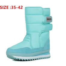 Frau stiefel Warme Damen winter stiefel bunte schneestiefel 2016 fashion neuheiten