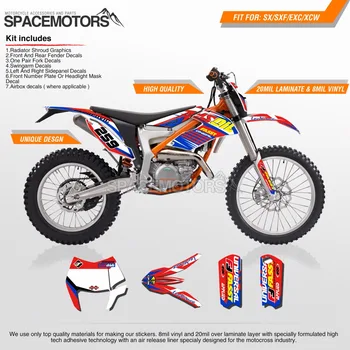 

3M 28 Mil skin graphics sticker kit FOR Freeride EXC SX SX-F W XC-W F W 250 450 426 2003 - 2018 motocross enduro