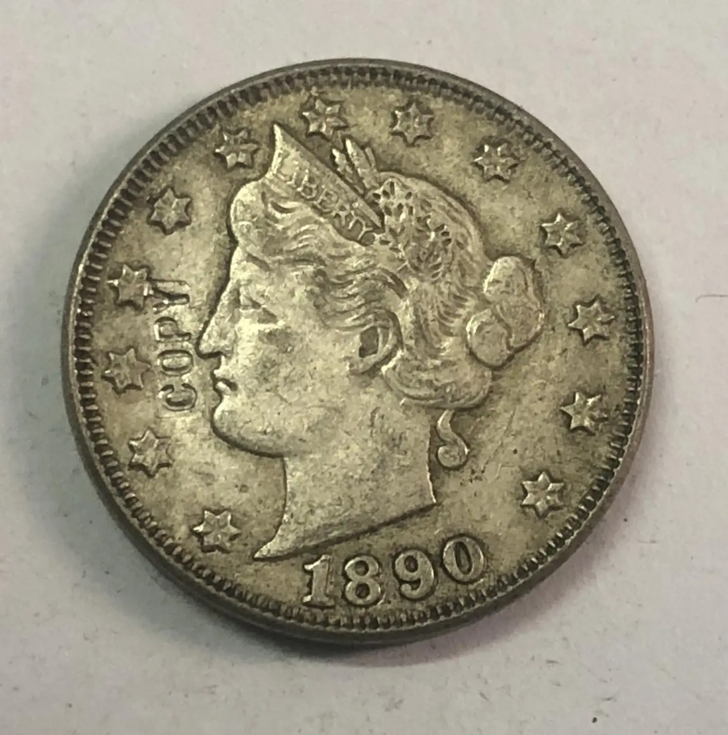 1890 США 5 центов &quotLiberty Nickel&quot с &quotCents&quot|Безвалютные монеты| |