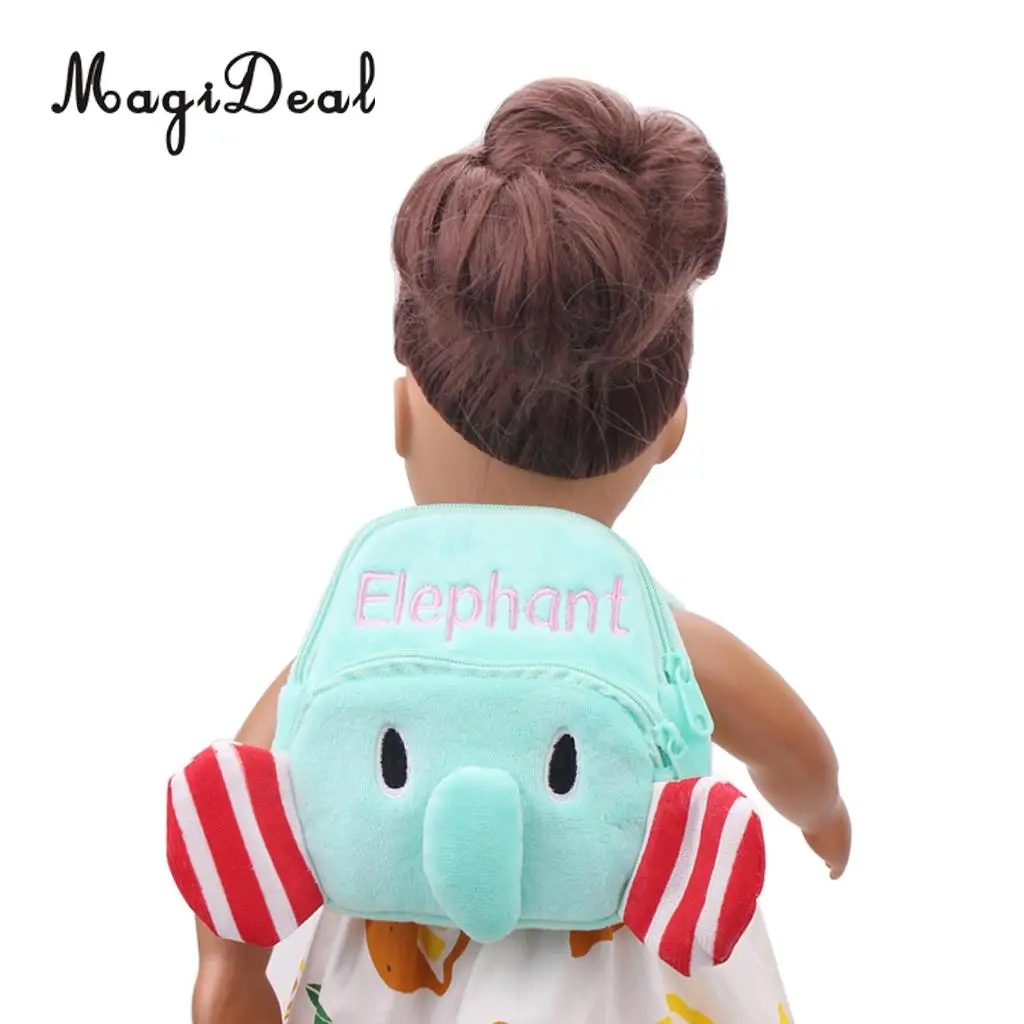 Cute Funny Cartoon Straps Backpack School Bag for 18 Inch   American Doll Accessory 15cm 5Kinds