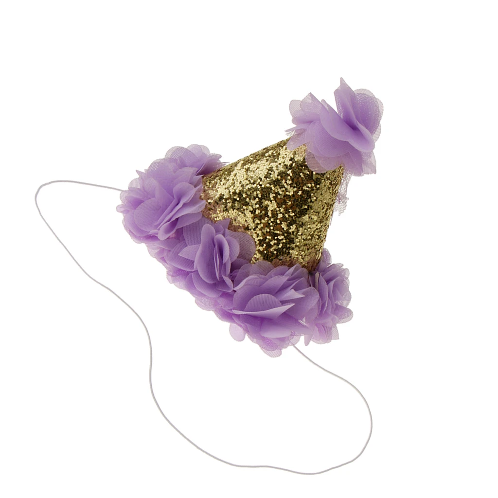 MagiDeal Kid 1st Birthday Flower Hats Cap Crown Prince Princess Comfortable Cap Headwear Photography Prop Holiday DIY Decoration