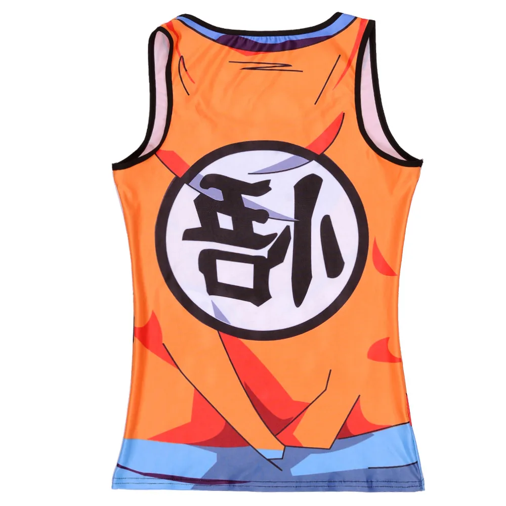 Модная Летняя женская блузка без рукавов с круглым вырезом, Saiyan Goku Dragon Ball, Наруто, 3D принт, жилет, майка, женская футболка