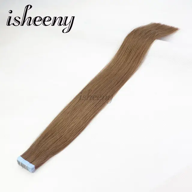 Best Price Isheeny 14" 18" 20" 22" European Natural Straight Tape on Remy Hair Extension 6# Honey Brown Tape In Human Hair Extensions Best Price Isheeny 14" 18" 20" 22" European Natural Straight Tape on Remy Hair Extension 6# Honey Brown Tape In Human Hair Extensions