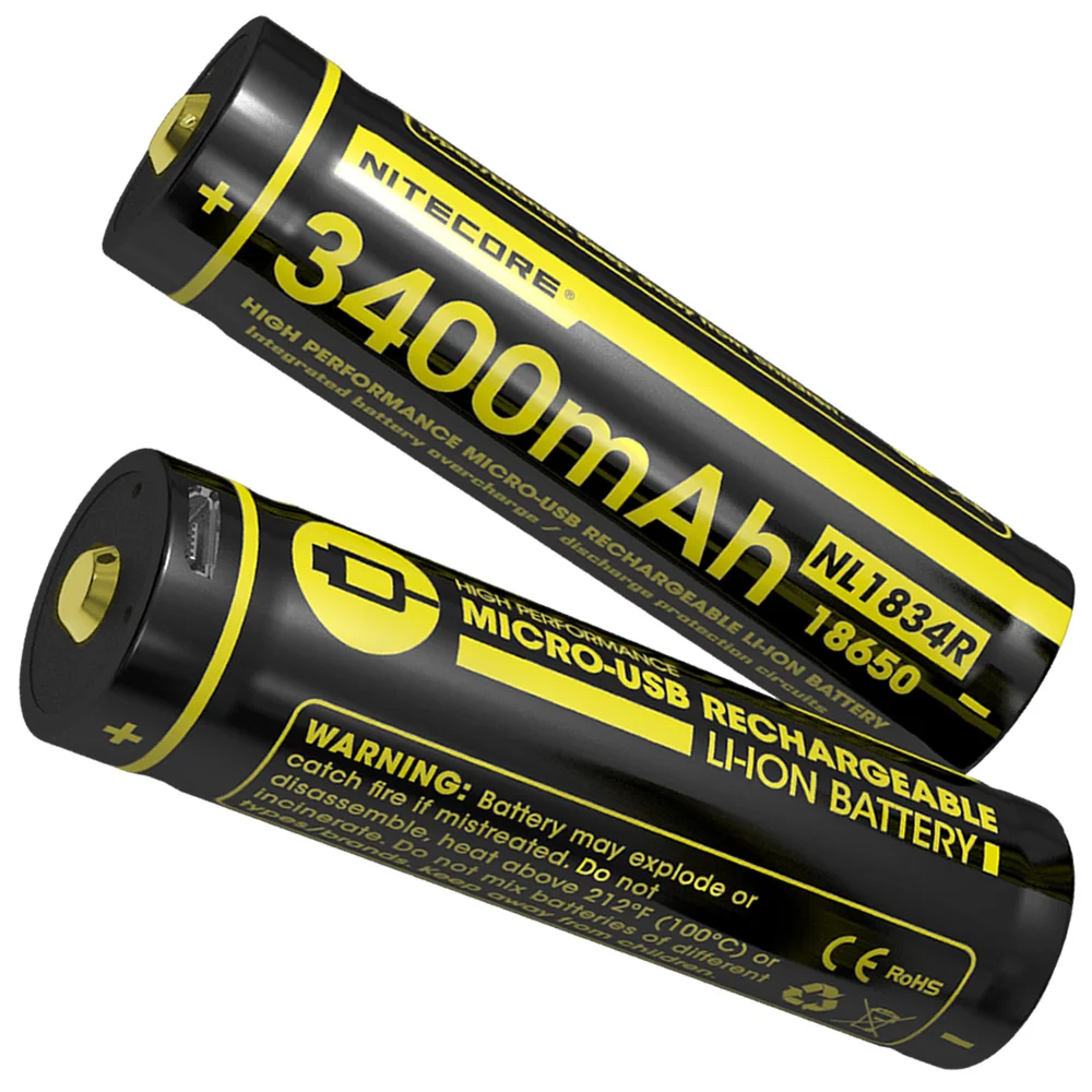 Аккумуляторная литий ионная батарея NITECORE NL1834R 3400 мАч 3 6 Вт/ч 18650 в|batteries batteries|battery