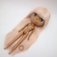 Обнаженная кукла blyth розовые волосы черная кожа фабрика кукла подходит для DIY Изменить игрушка BJD для девочек