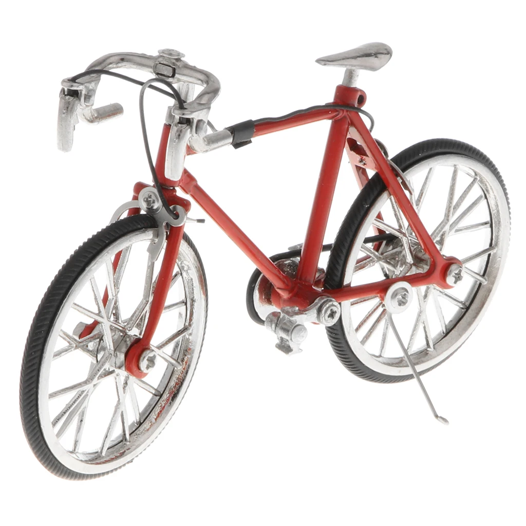 1:16 Scale Miniature Alloy Racing MTB Bike Cycling Toy Bicycle Diecast Vehicle Model Collection Toys Red