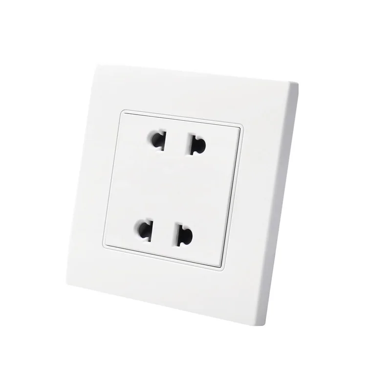 

2PCS US Standard 2 Pins Socket, Double Wall Socket 10A AC 250V, Wall Powerpoints Without Plug 86 x90mm
