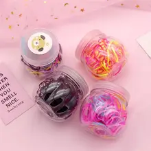 4 шт. в упаковке, резиновые эластичные одноразовые разноцветные волосы, резинки для волос для детей, маленьких девочек и женщин