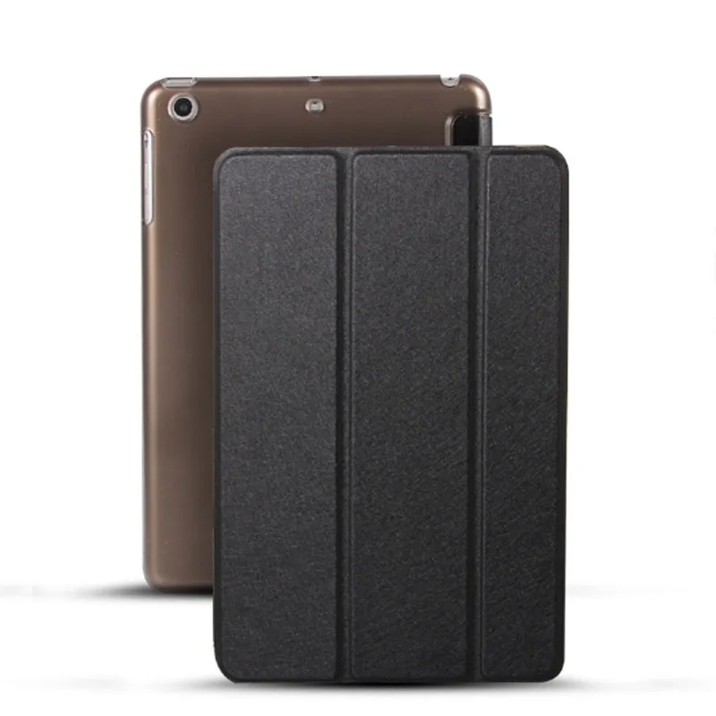 

Case For Ipad Mini 1 2 3 Tri Fold Flip Case Silk Texture Auto Sleep / Wake Upr Cover Smart Stand Case For Apple Ipad 7.9 Inch