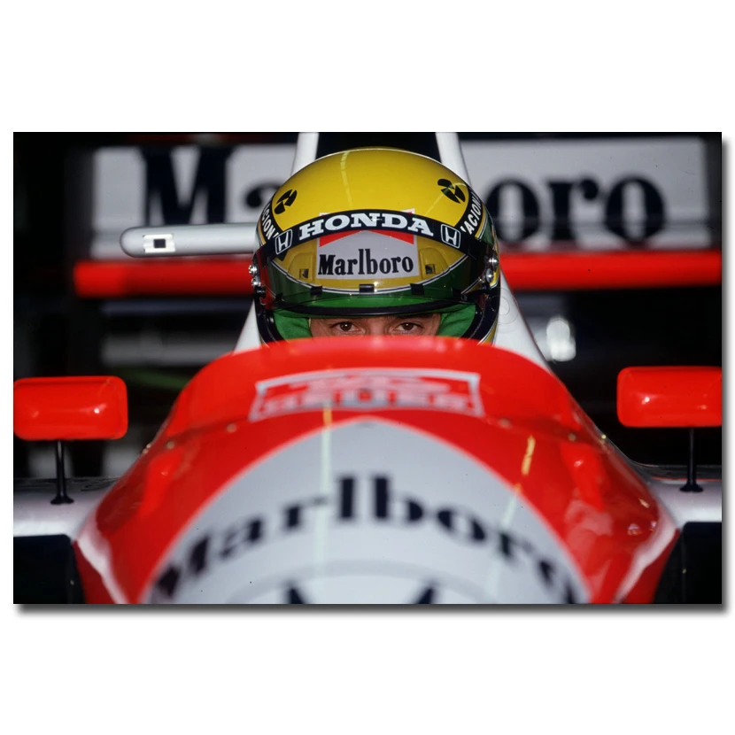 Ayrton Senna da Silva F1 Racer Art Шелковый плакат с принтом 13x20 24x36 дюймов Спортивные картинки