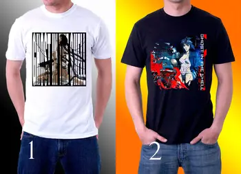 

100% Cotton Print Mens Summer GHOST IN THE SHELL STAND ALONE COMPLEX T-SHIRT Tee Shirt