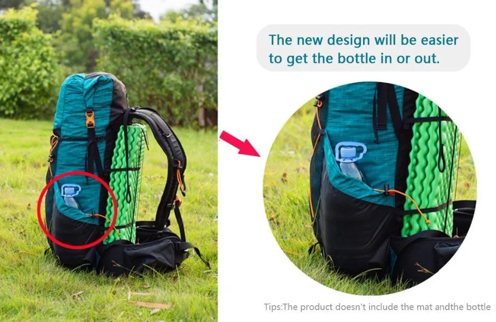 Mochila de senderismo resistente al agua con engranaje 3F UL Paquete de Camping ligero para montañismo de viaje mochila de senderismo 40 + 16L - 3