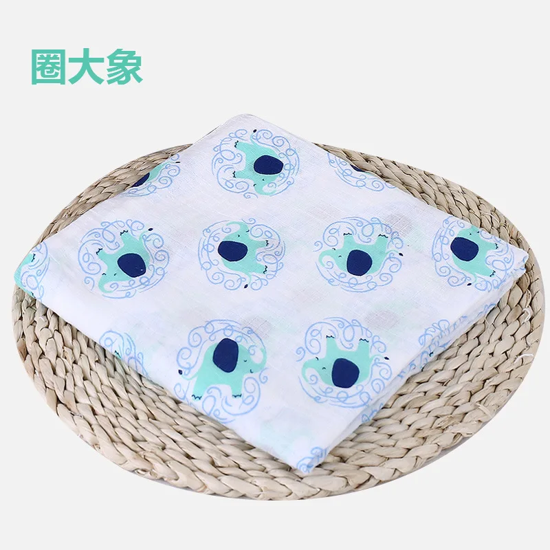 Муслиновые пеленки для новорожденных, качественные детские многофункциональные хлопковые одеяла для младенцев, 120*120 см - Цвет: yuan da xiang