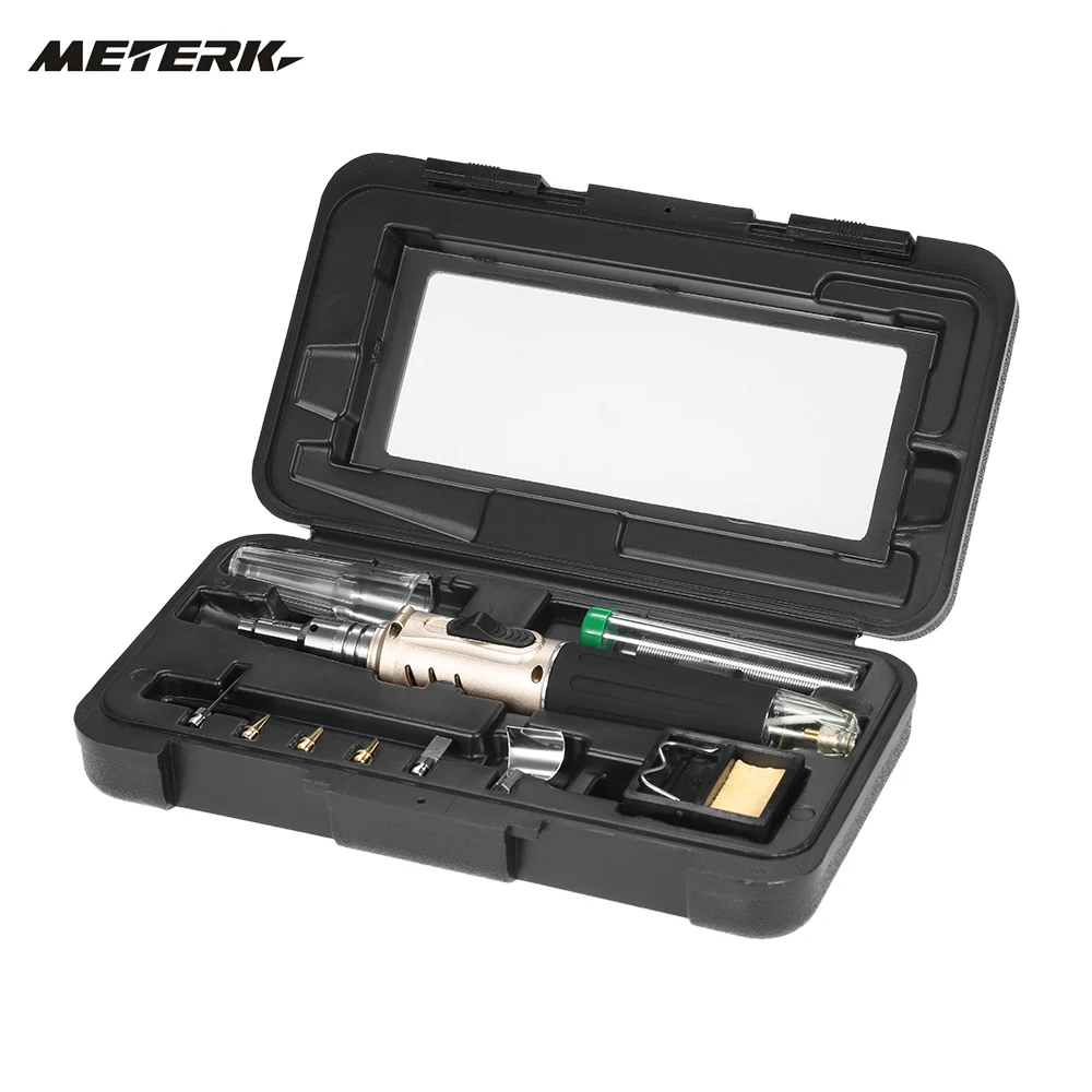 

HS-1115K 10 in 1 Soldering Iron Set Butane Gas Soldering Iron Set 26ml Welding Kit Torch Welding Equipment 3 different colors