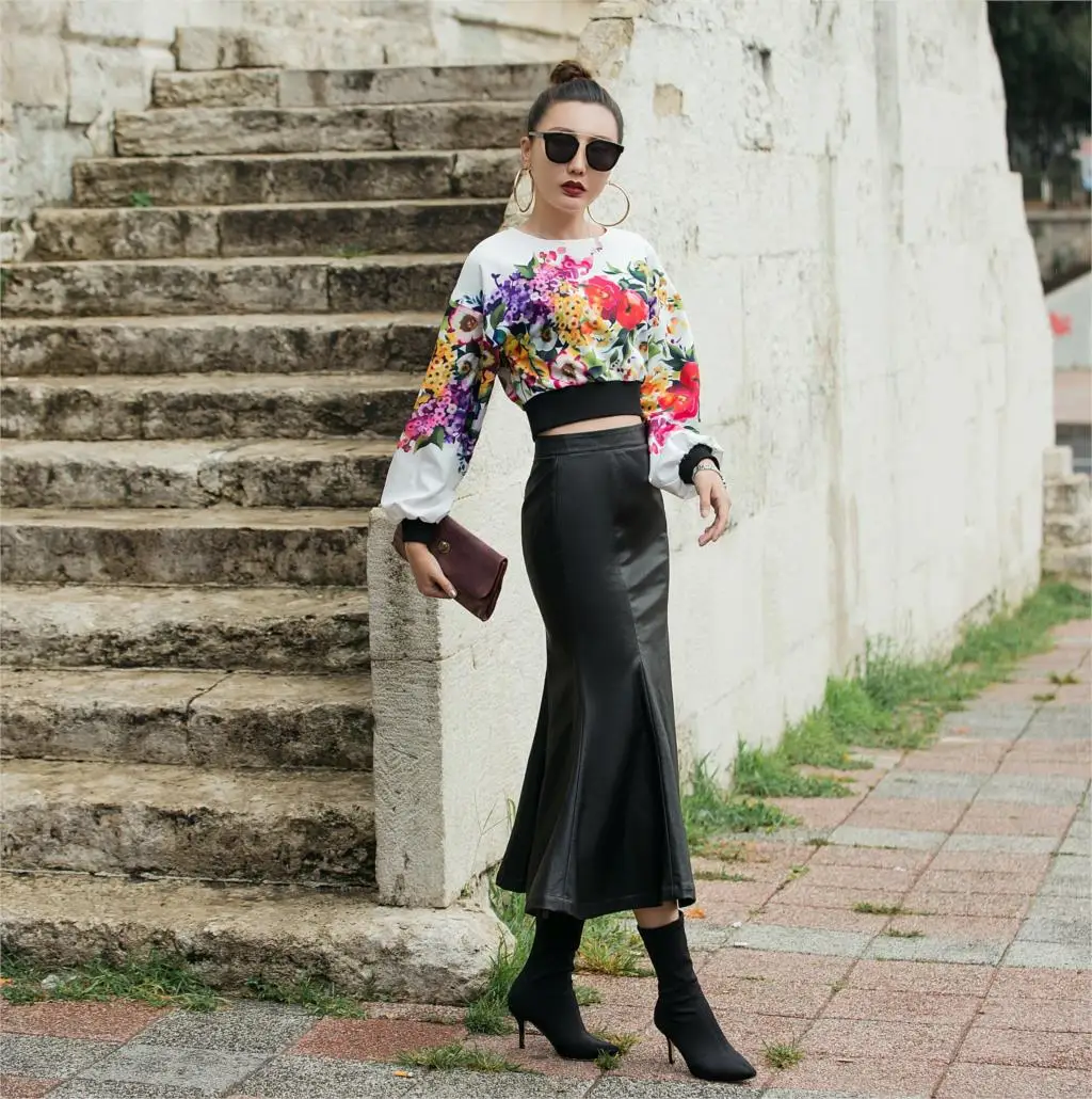 VERRAGEE new 2019 women vintage basic matchable autumn full-sleeve retro print shirt |