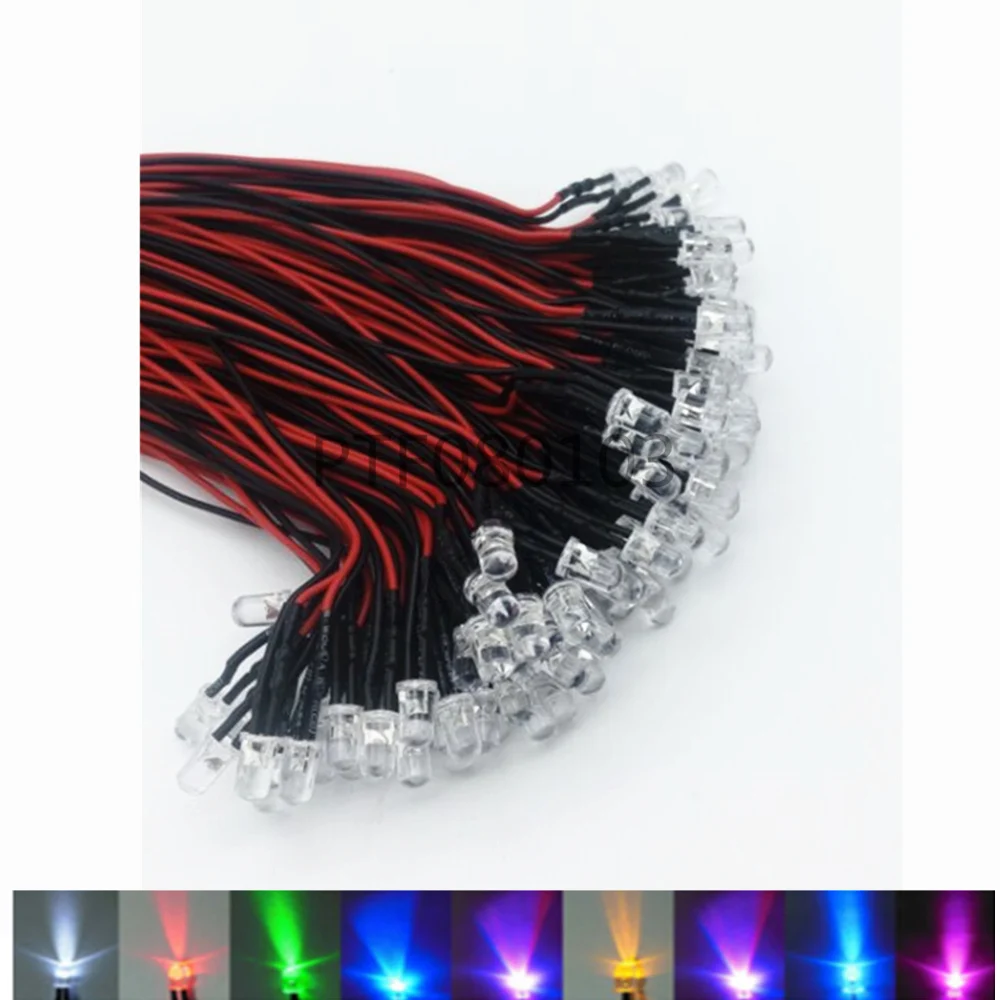 

20pcs DC 3-12V LED Diodes 20cm Pre Wired 3MM 5MM LED Light Lamp Bulb Prewired Emitting Diodes For DIY Home Decoration
