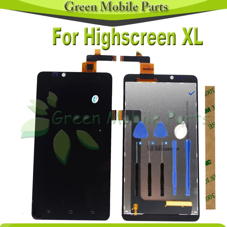 

100%Tested For Highscreen Omega Prime XL LCD Display Touch Screen Digitizer Panel Sensor Digitizer Assembly With 3M Sticker