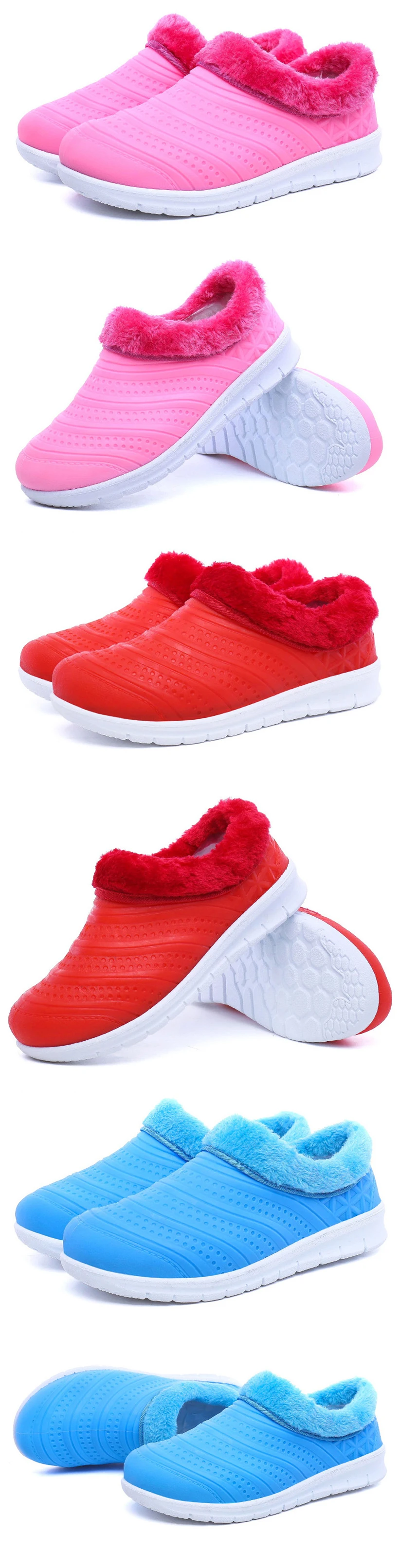 1609 EU35-40 красный Yue_Se POES Материал Утепленная одежда Женская зимняя обувь в возрасте Водонепроницаемый кроссовки