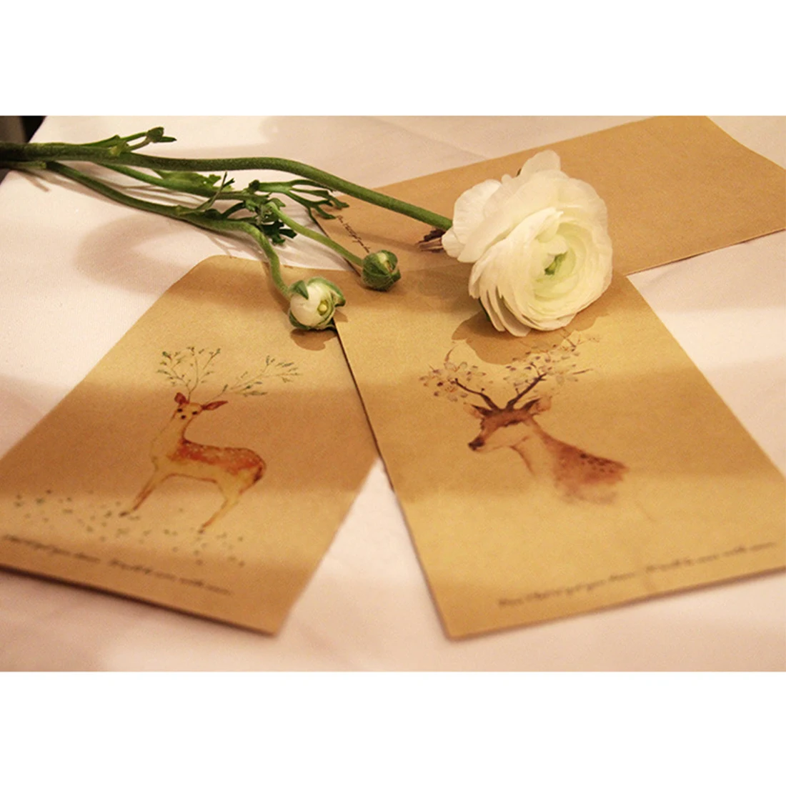 

Graceful New cute Deer Paper Envelope 4 Designs Mini Envelopes Vintage European Style For Card Scrapbooking Gift