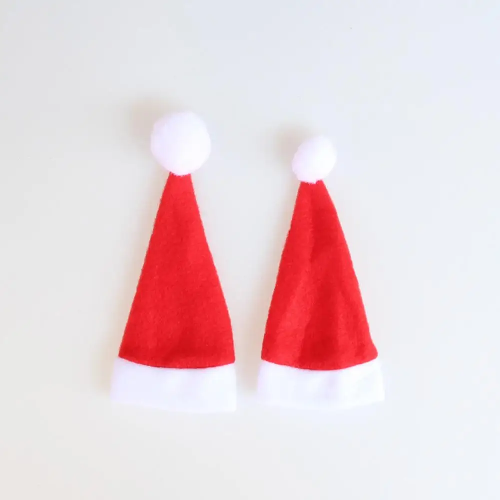 

1pcs/Set Christmas Mini Hat Wine Bottle Caps Cutlery Holder Fork Spoon Pocket Decoration Bag for Home Christmas Decoration