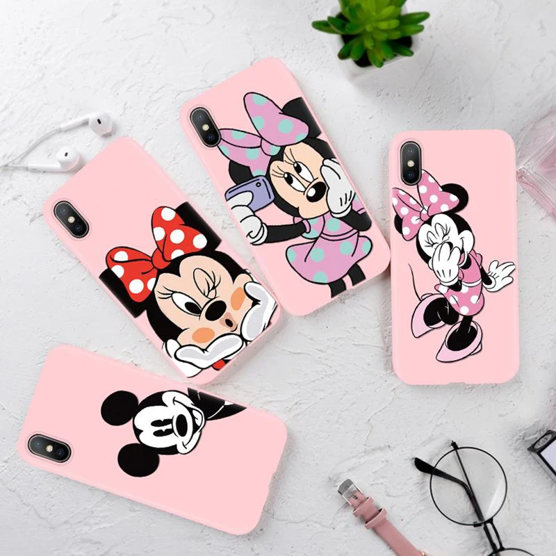 

Matte Pink Cartoon Girl Case For iPhone 11 Pro XS Max XR X 5 5S SE 7 8 6 6S Plus Cases TPU Silicone Back Cover For iphone 7Plus