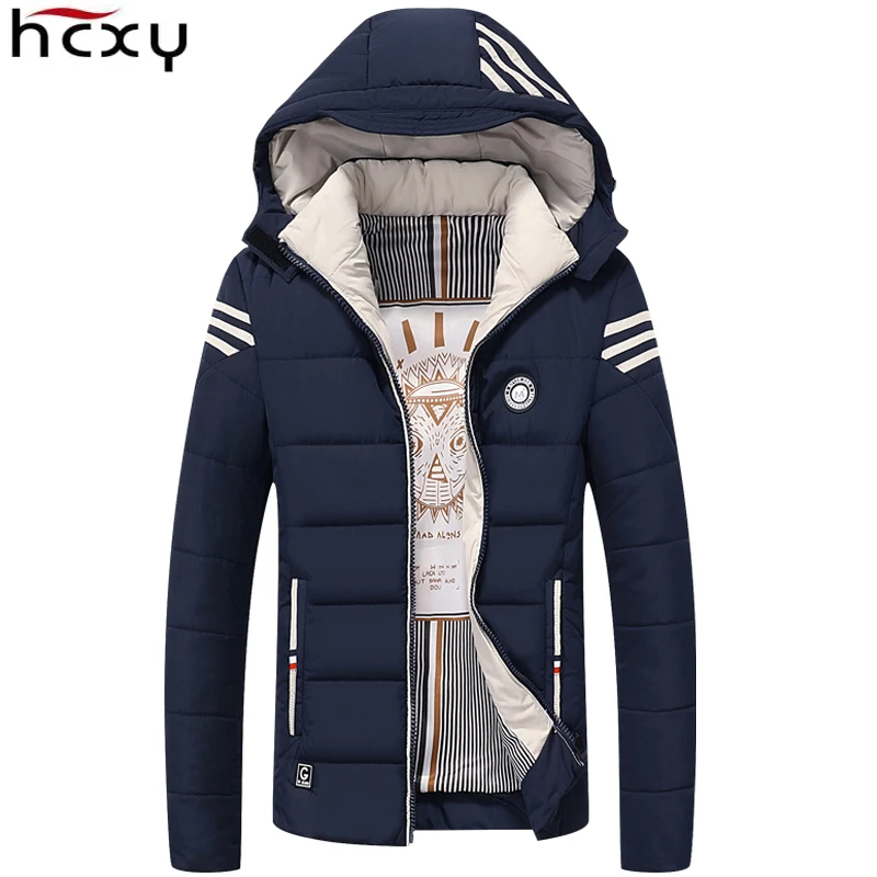 HCXY Men Winter Jacket 2017 Brand Casual Mens Jackets And Coats Thick Warm Jacket Men