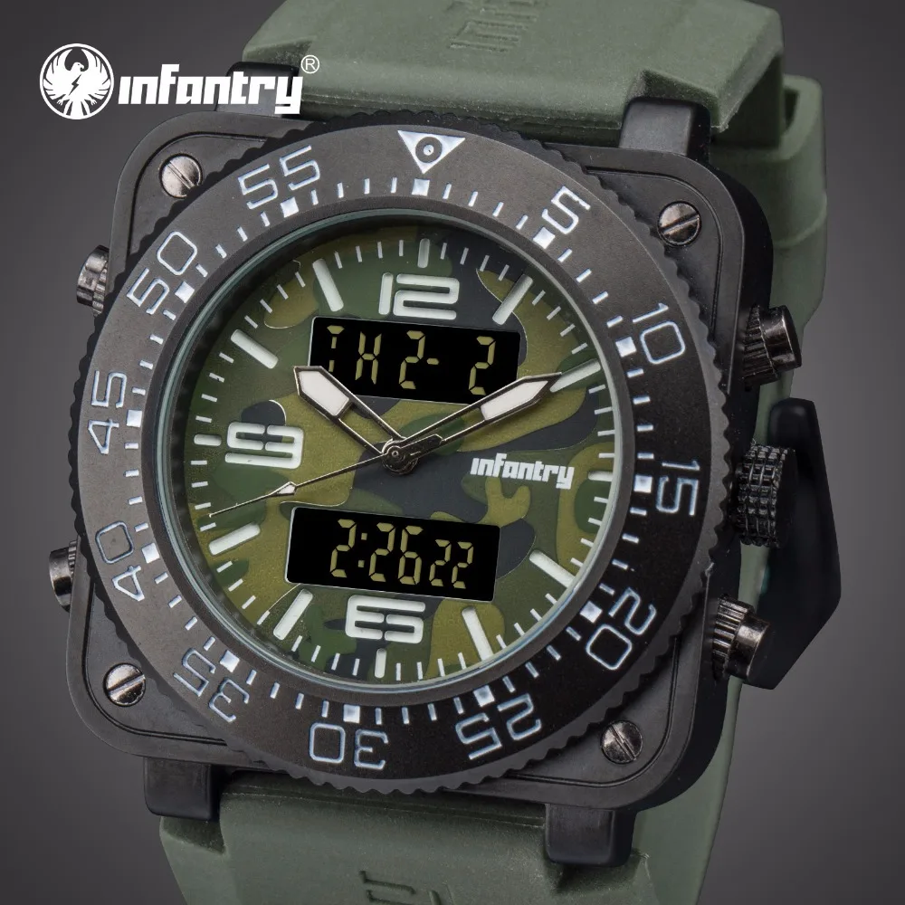 INFANTRY Mens Watches Top Brand Analog Digital Military Watch Men ...