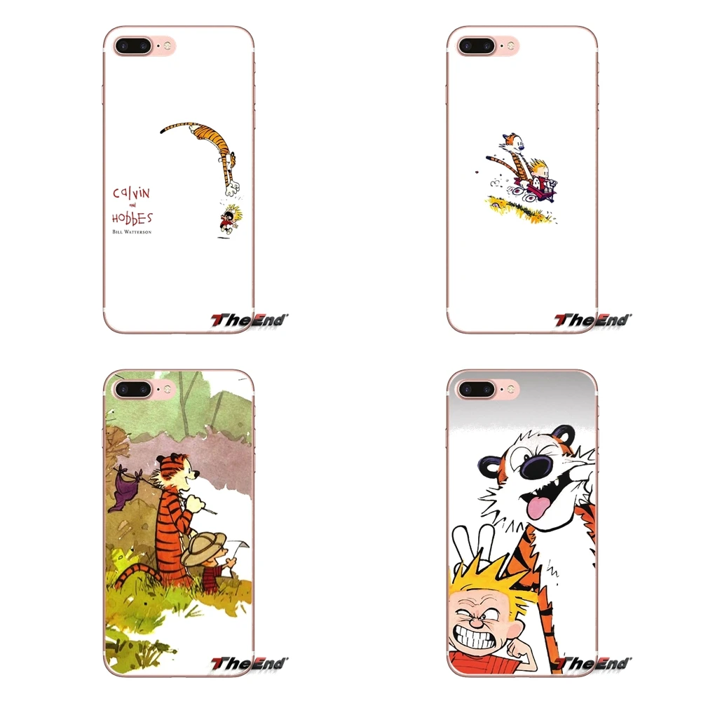 Мягкий прозрачный просвечивающийся чехол Чехлы Calvin и Гоббс для Xiaomi Redmi 4A 4X3 S Note 3 4 5